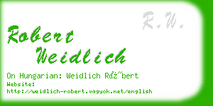 robert weidlich business card